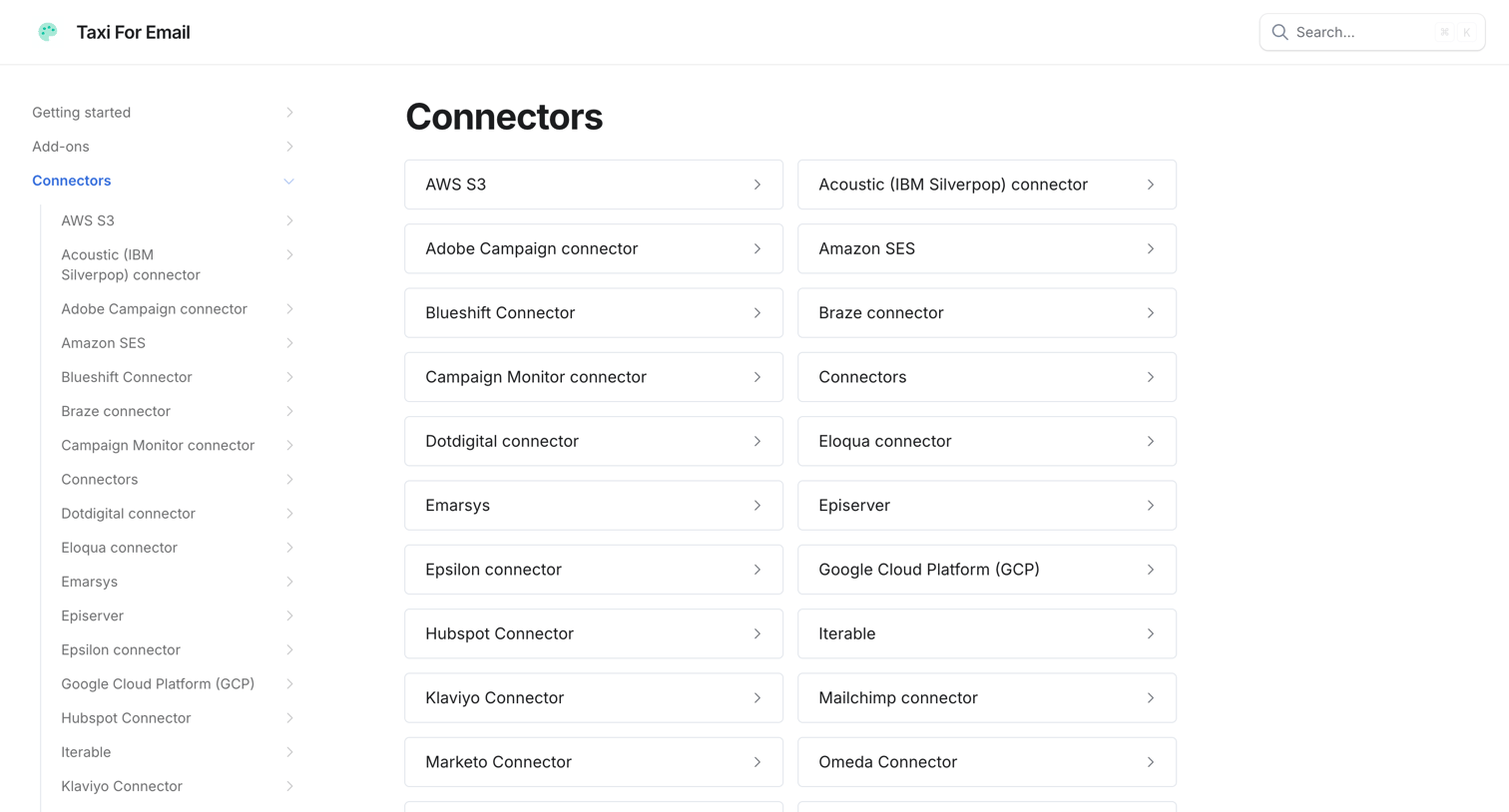 Bird - Connectors  Taxi For Email screen