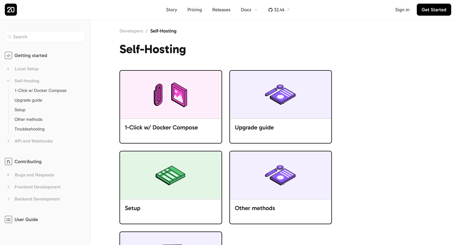 Twenty - Twenty - Self Hosting screen