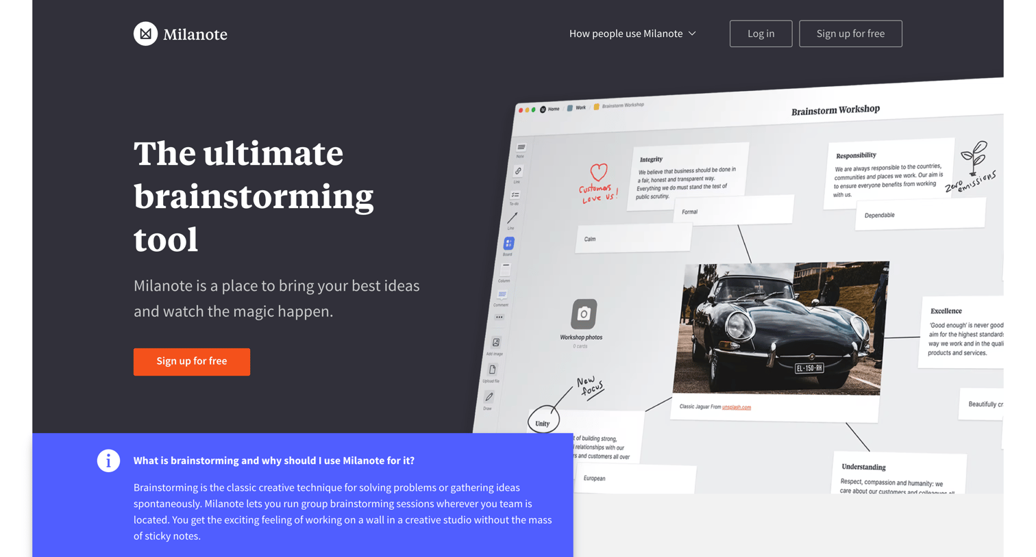 Milanote - Brainstorming Tool - Used By Top Creative Teams - Milanote screen