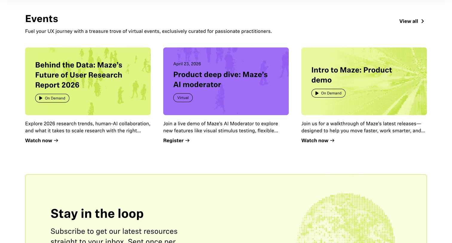 Maze - Content Hub | Maze screen