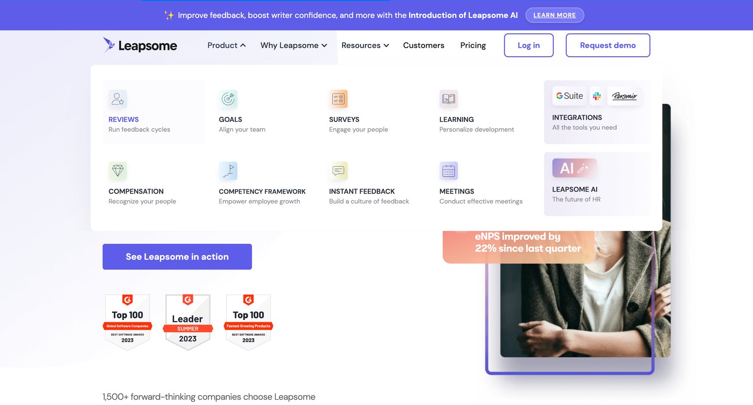 Leapsome - Leapsome People Enablement Platform screen