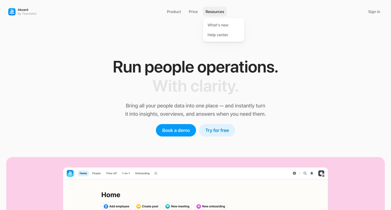 Aboard - Aboard — Joyful HR screen