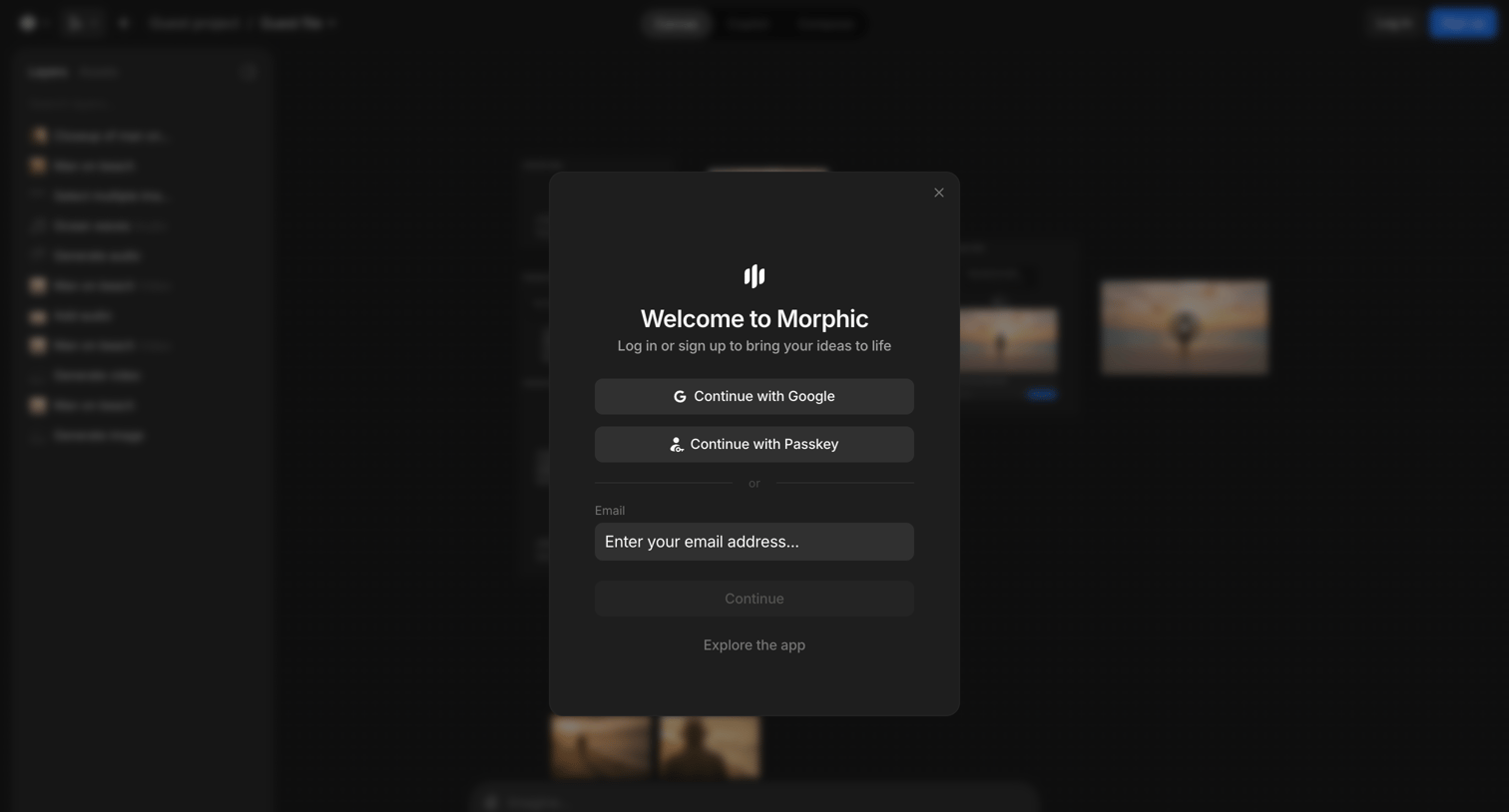 Morphic - Guest file / Guest project - Morphic Studio screen