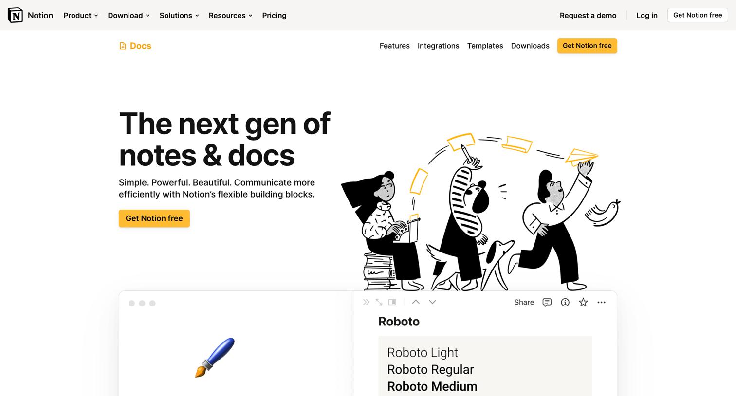 Notion - Notion – The next gen of notes | docs screen
