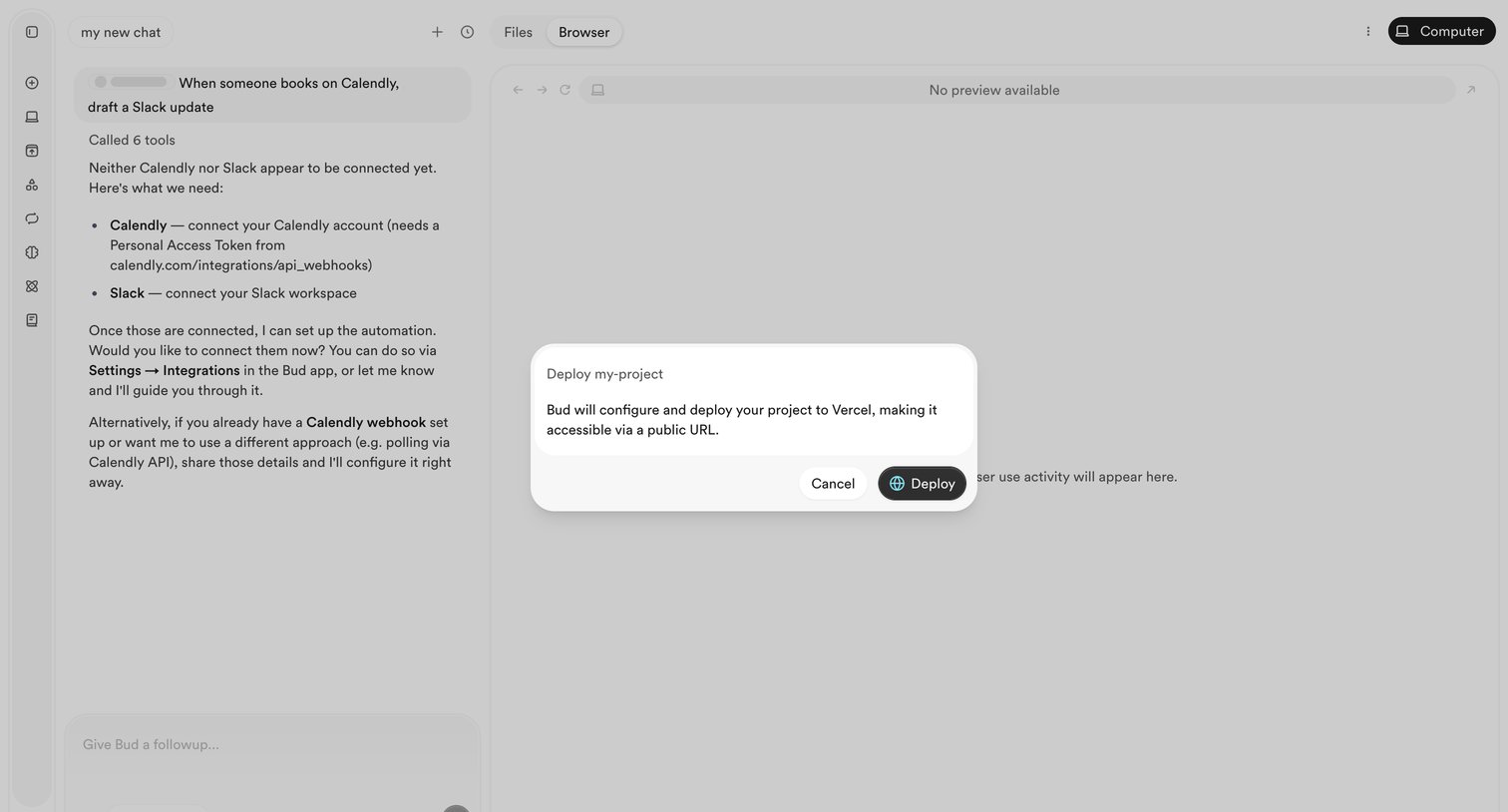 Bud - Bud | Your AI Worker screen