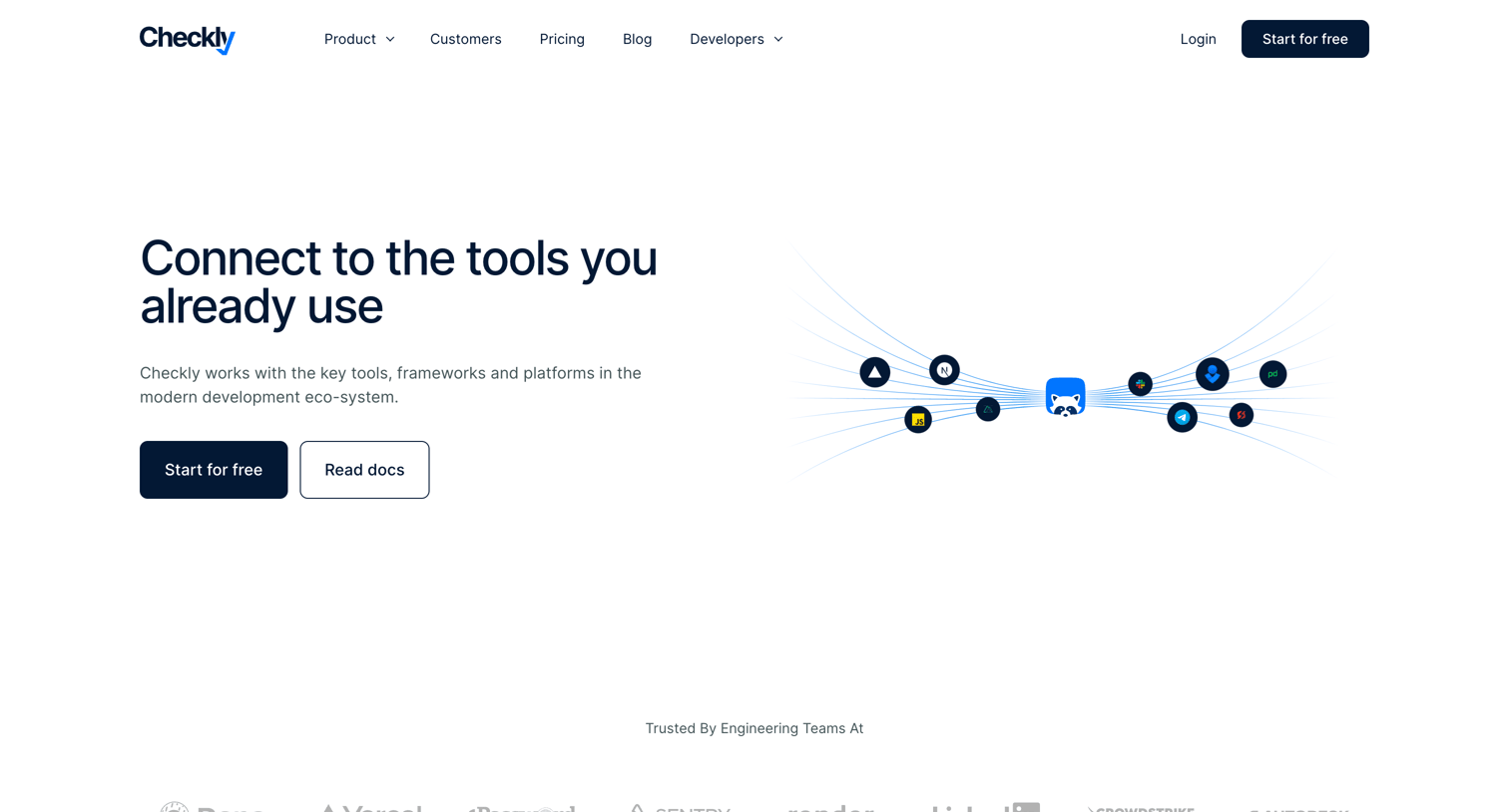 Checkly - Integrations screen