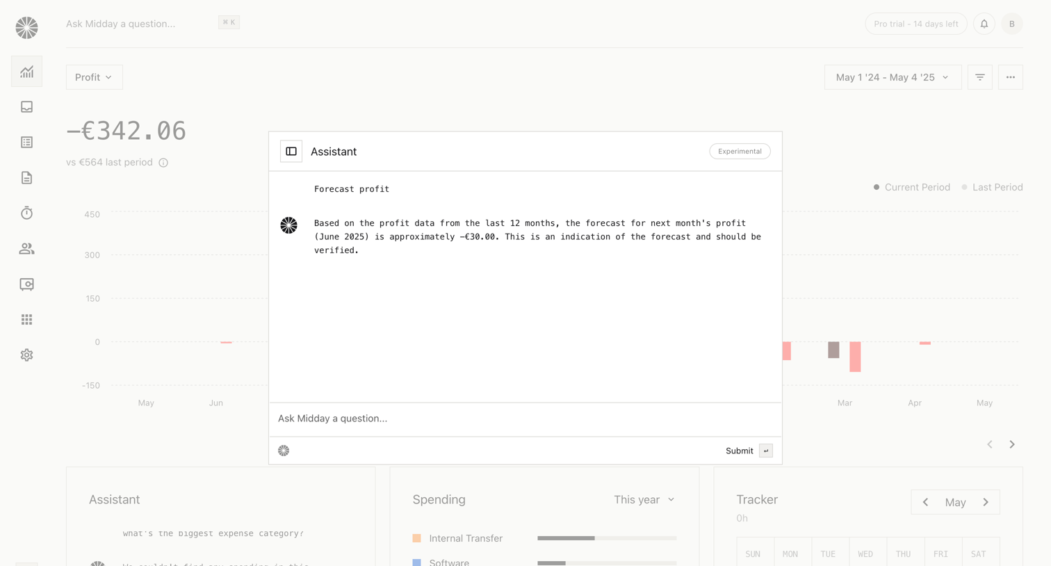 Midday - Overview | Midday screen