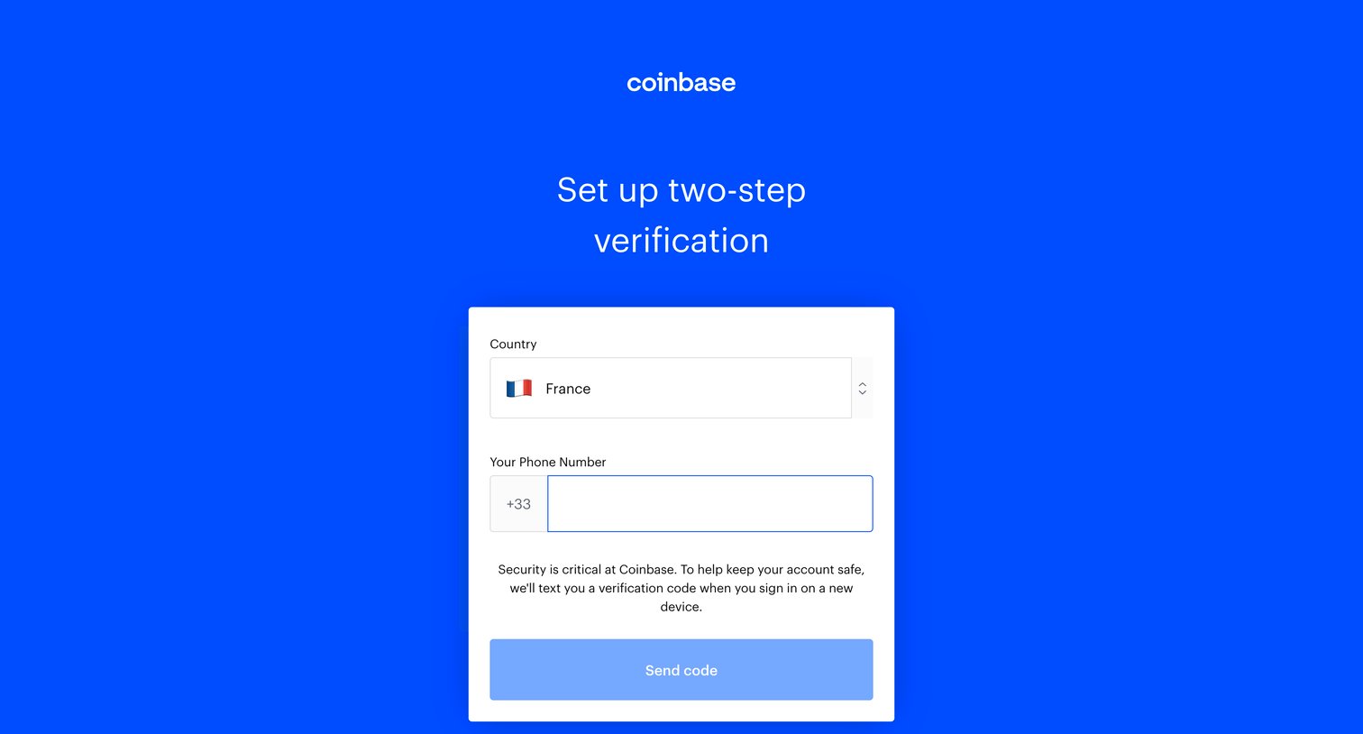 Coinbase screen