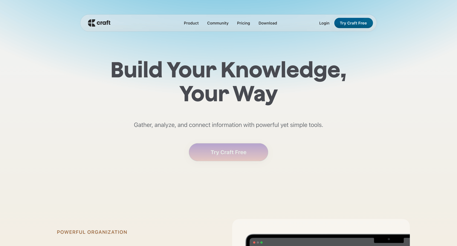 Craft - Build Your Knowledge, Your Way screen