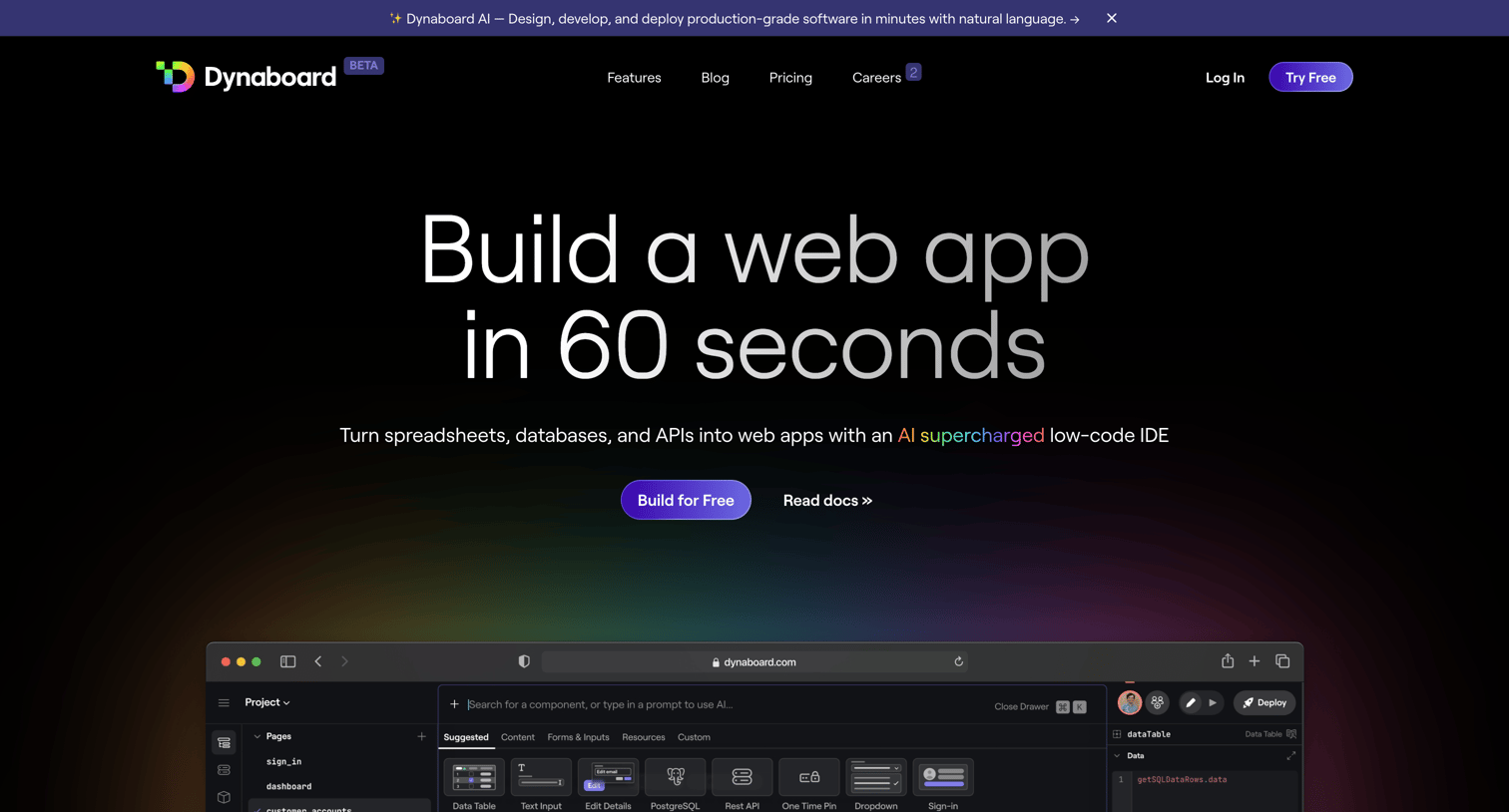 Dynaboard - Dynaboard – Collaborative low-code IDE for developers screen