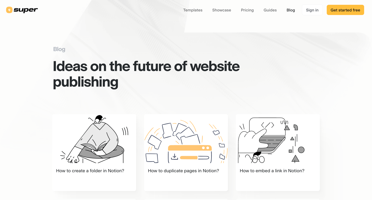 Super - Blog screen