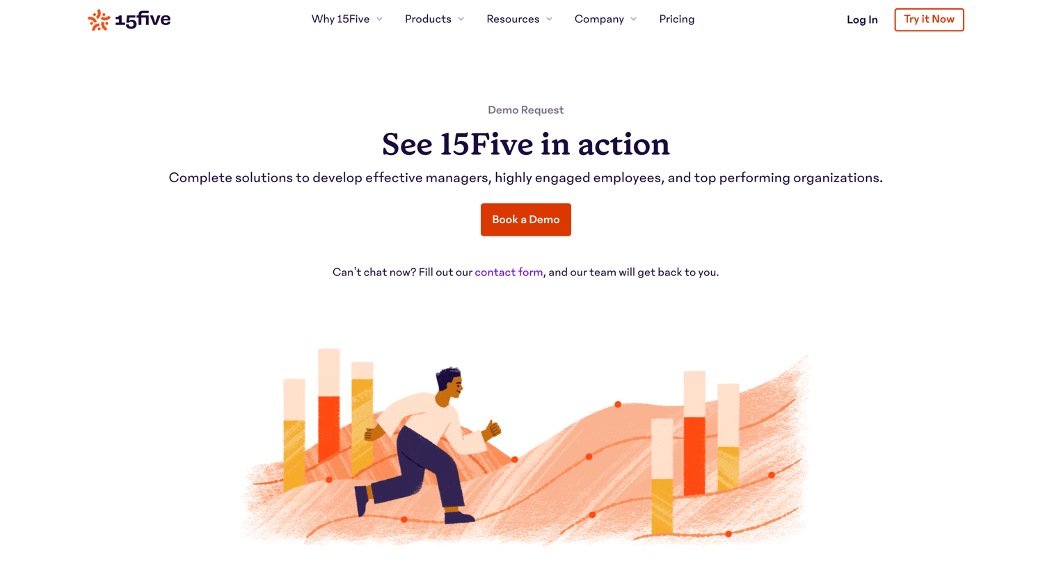 15Five - Request a Demo - 15Five screen