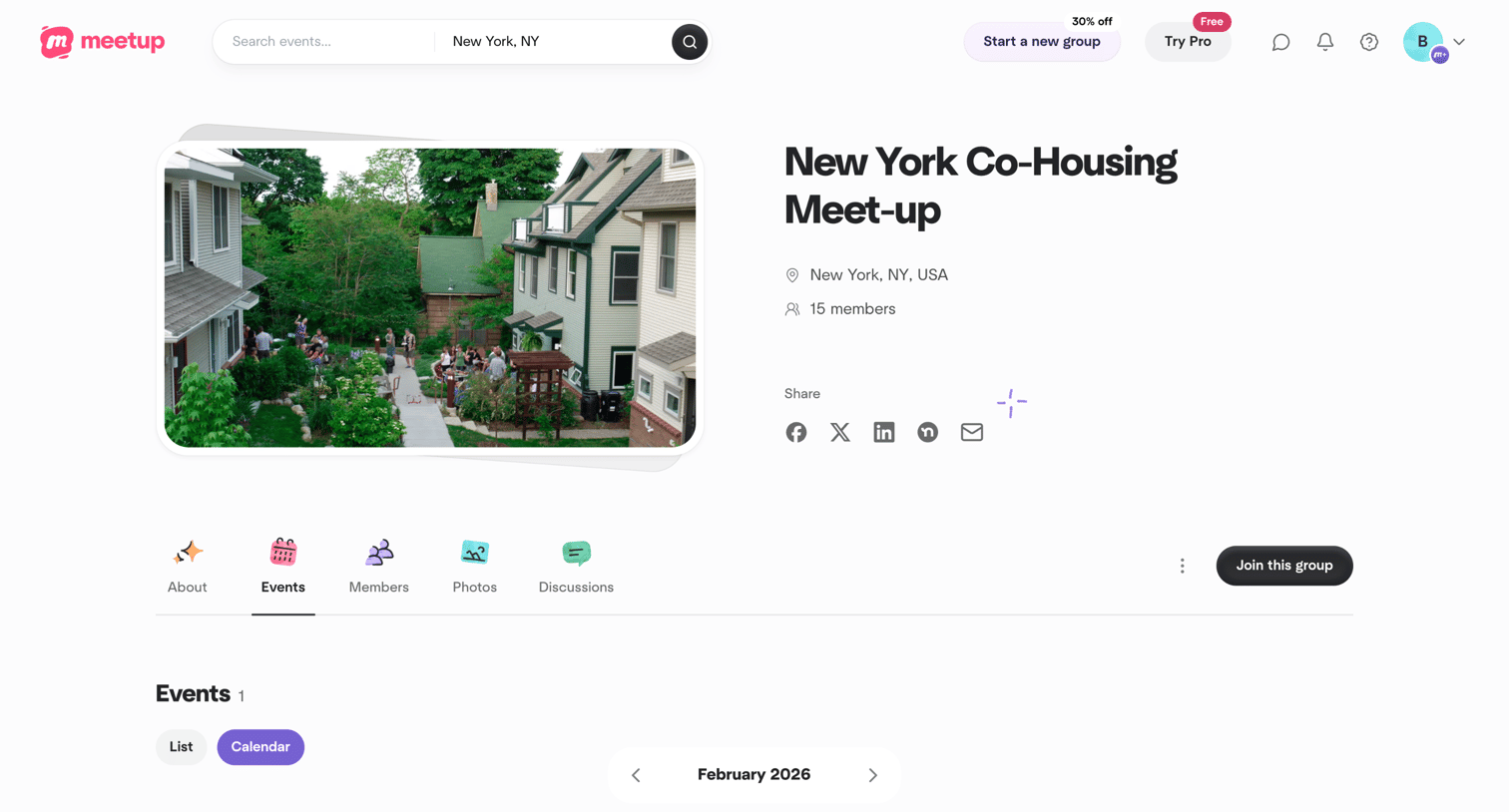 New York Co-Housing Meet-up Events from Meetup
