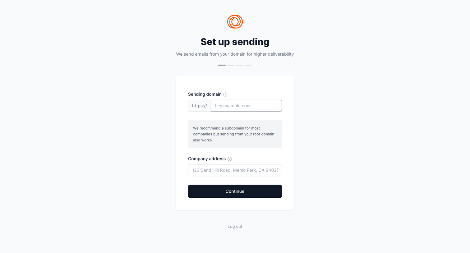 Loops - Add Domain screen