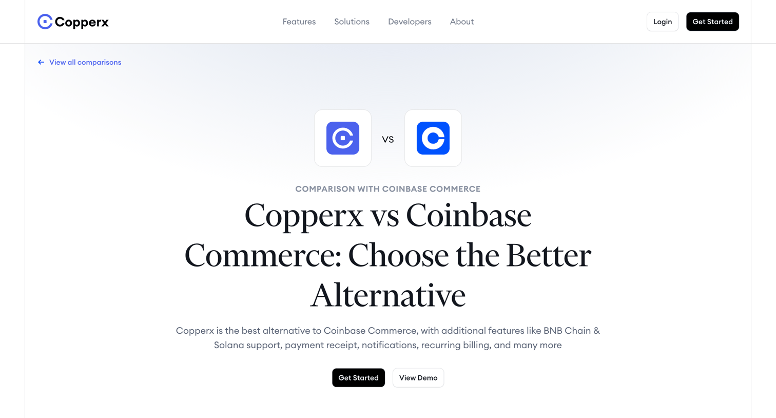 Copperx - Copperx vs Coinbase Commerce Choose the Better Alternative - Copp screen