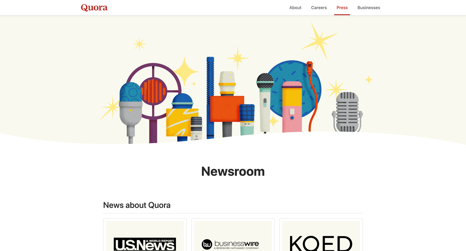 Quora - Press screen