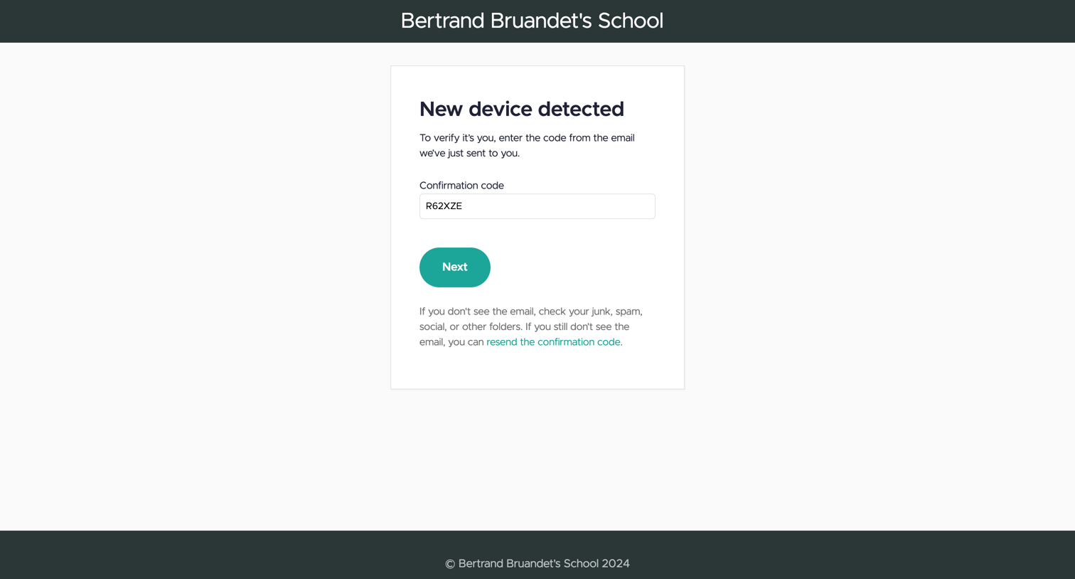 Teachable - Bertrand Bruandets School screen