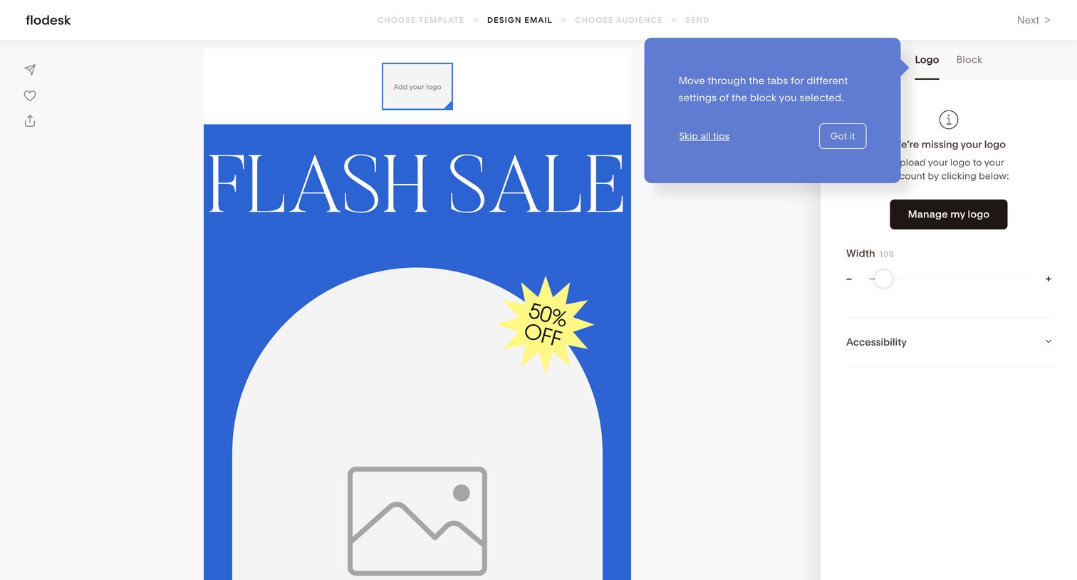 Bold sale announcement | Flodesk from Flodesk