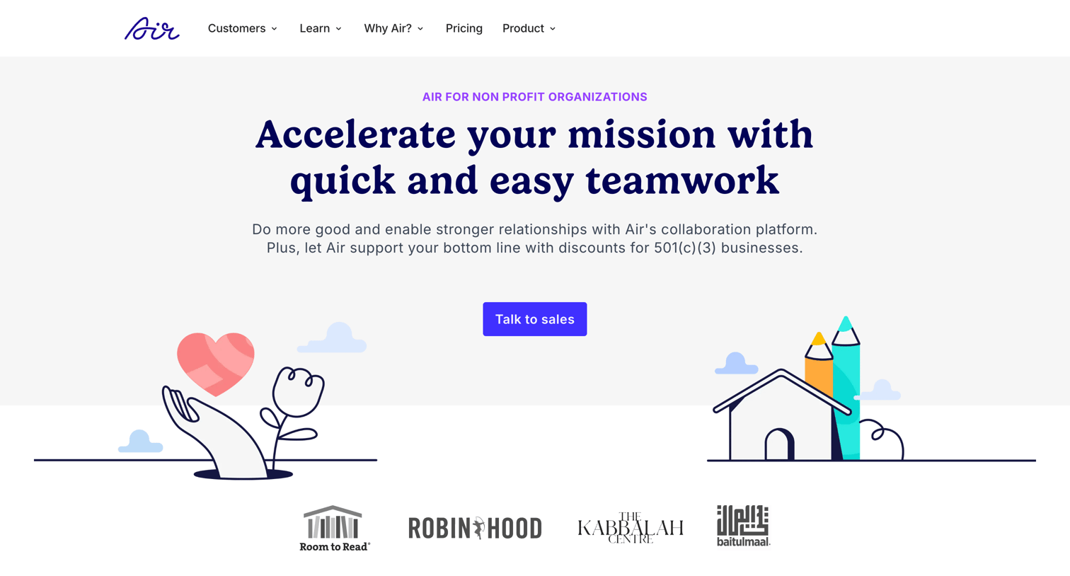 Air - Creative Ops Software for Non Profit Organizations | Air screen
