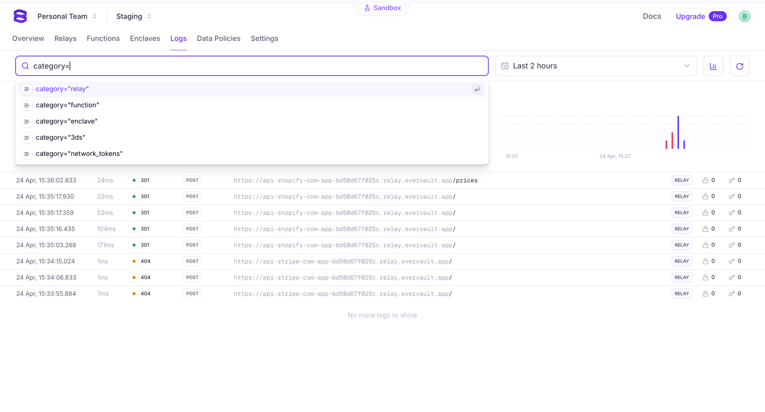 Evervault screen