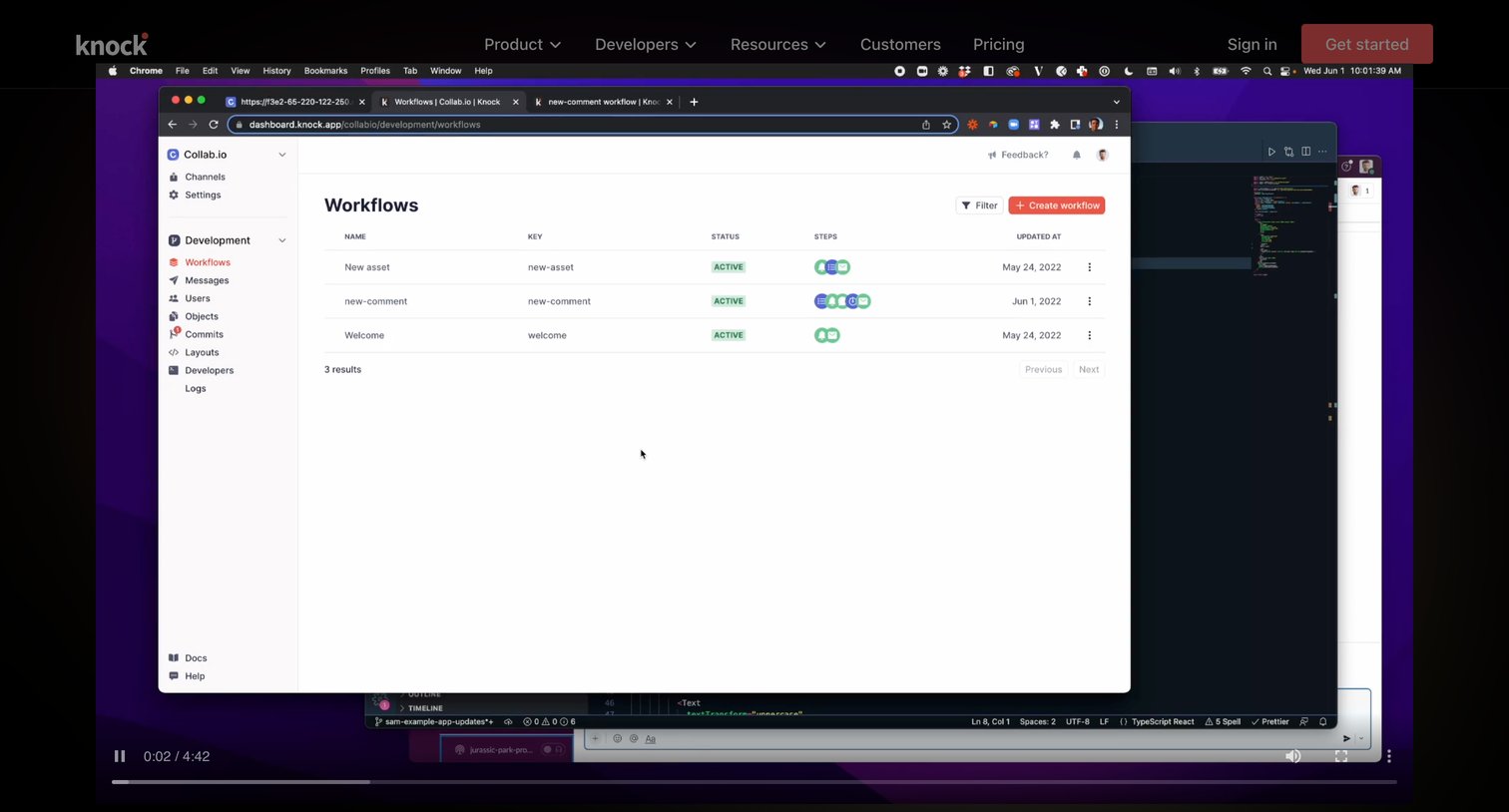 Knock - Knock | Notifications infrastructure for developers screen