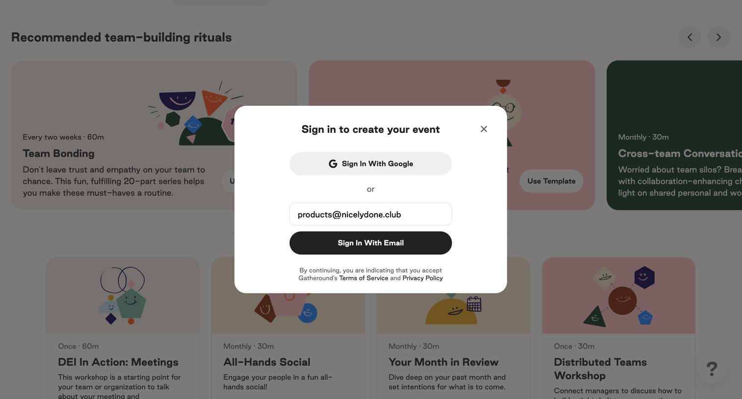 Gatheround - Gatheround — A better way to bring your people together screen