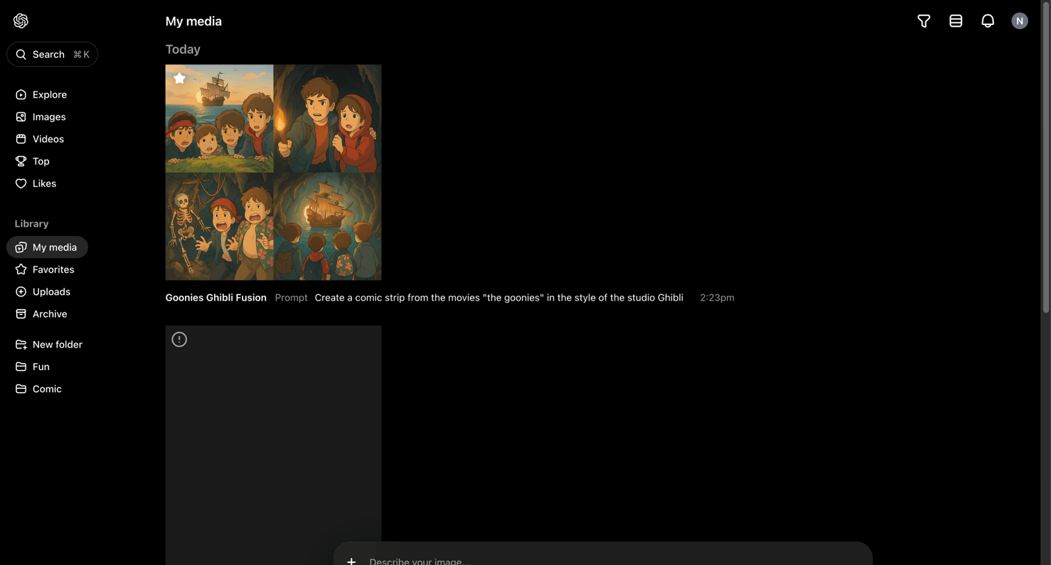 Sora screen