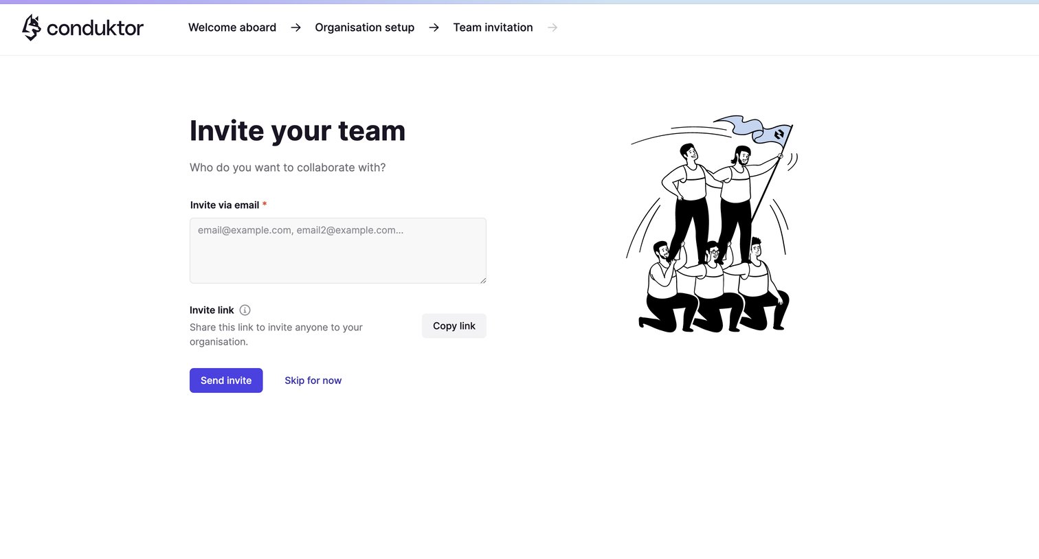 Conduktor - Conduktor Signup screen