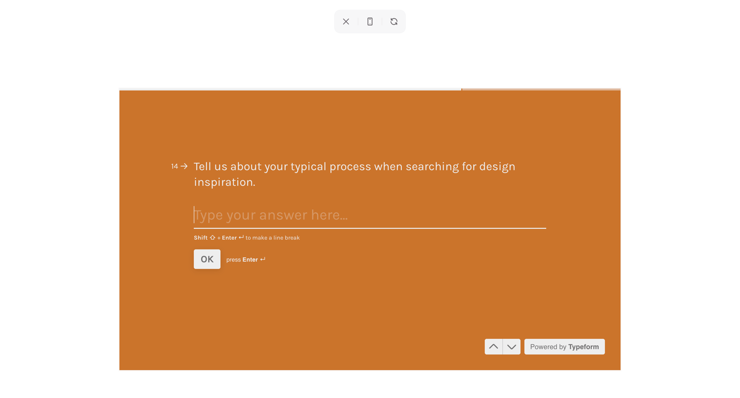 Typeform - Typeform - Create screen
