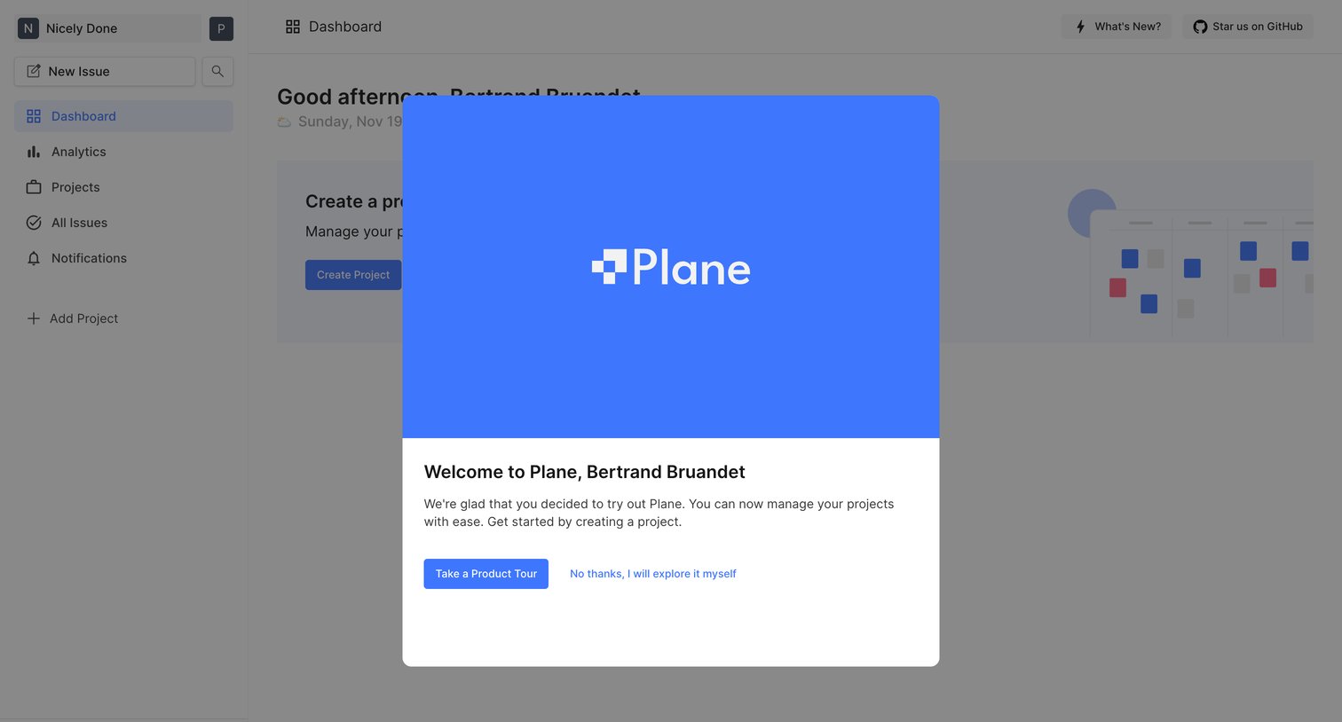 Plane - Plane | Simple, extensible, open-source project management tool. screen