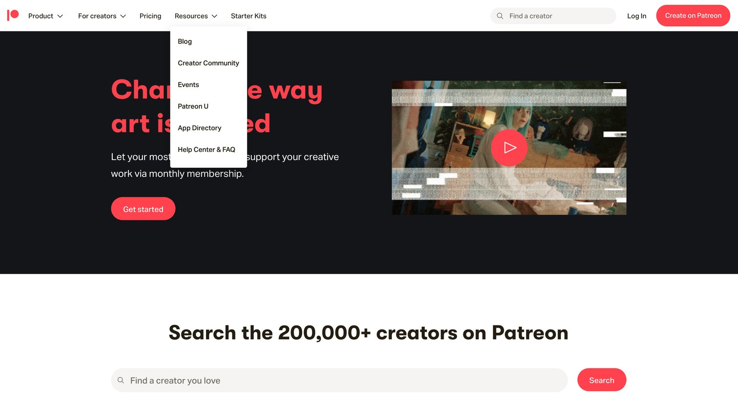 Patreon - Best way for artists and creators to get sustainable income and c screen