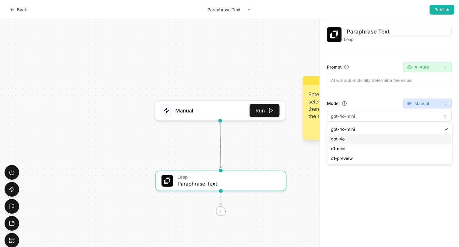 Leap - Leap AI | Automate any workflow with AI screen