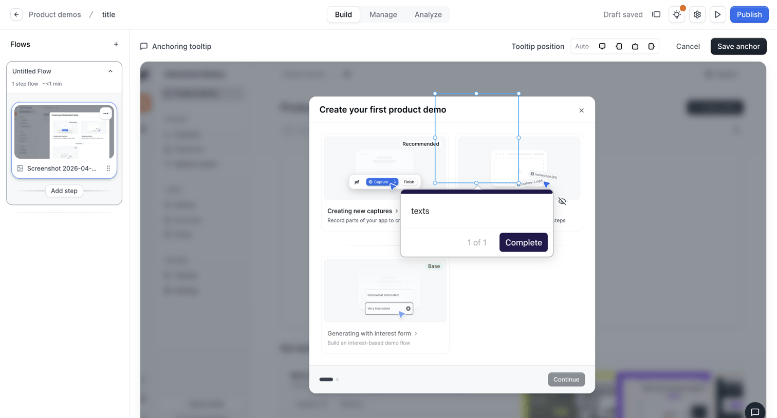 Navattic - Builder - Untitled Flow screen