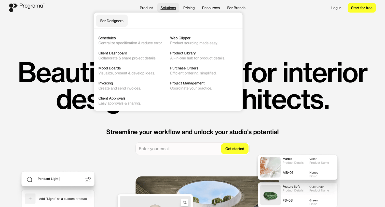 Programa - Beautiful Software for Interior Designers screen