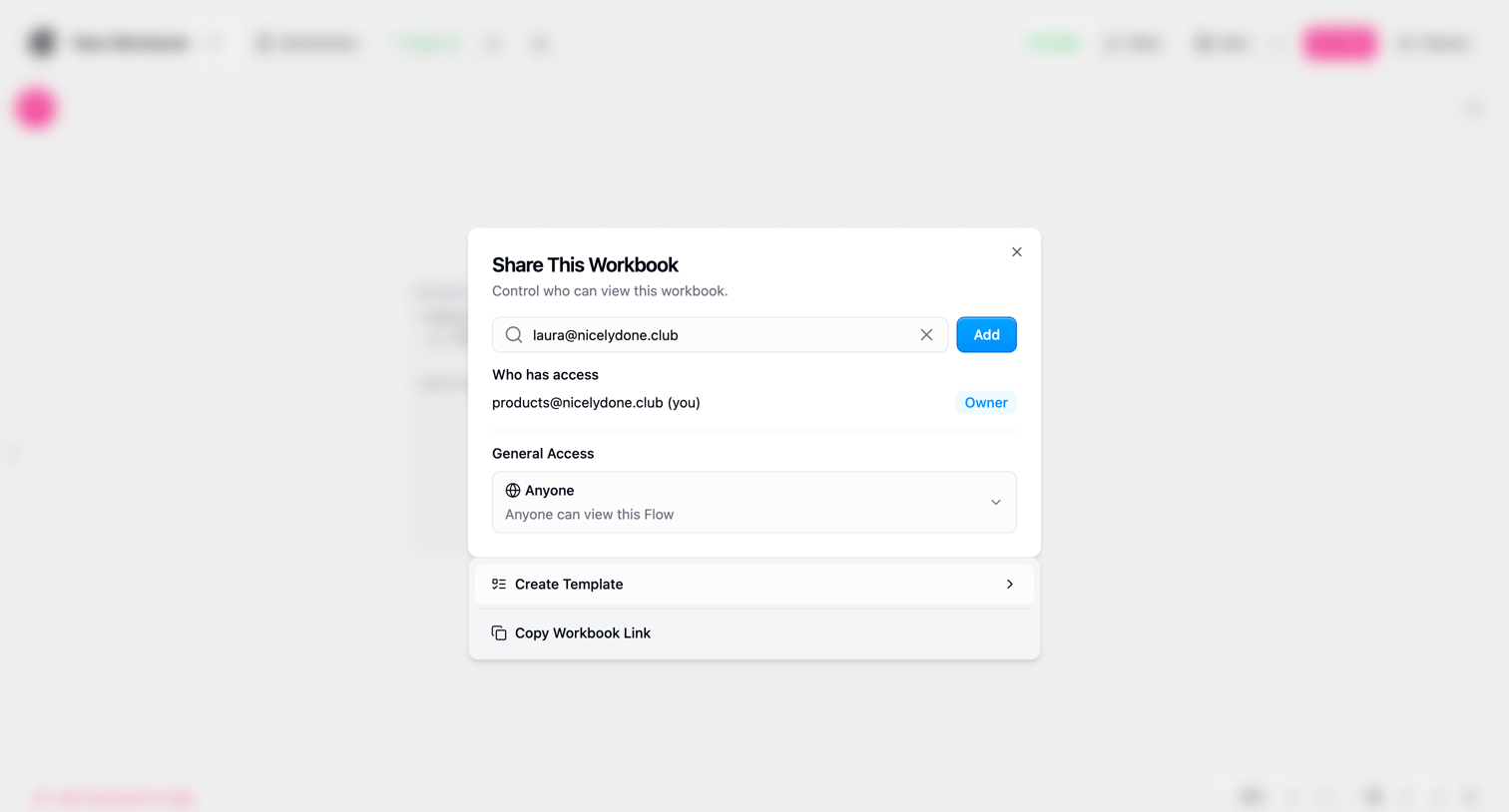 Gumloop - New Workbook | Gumloop screen