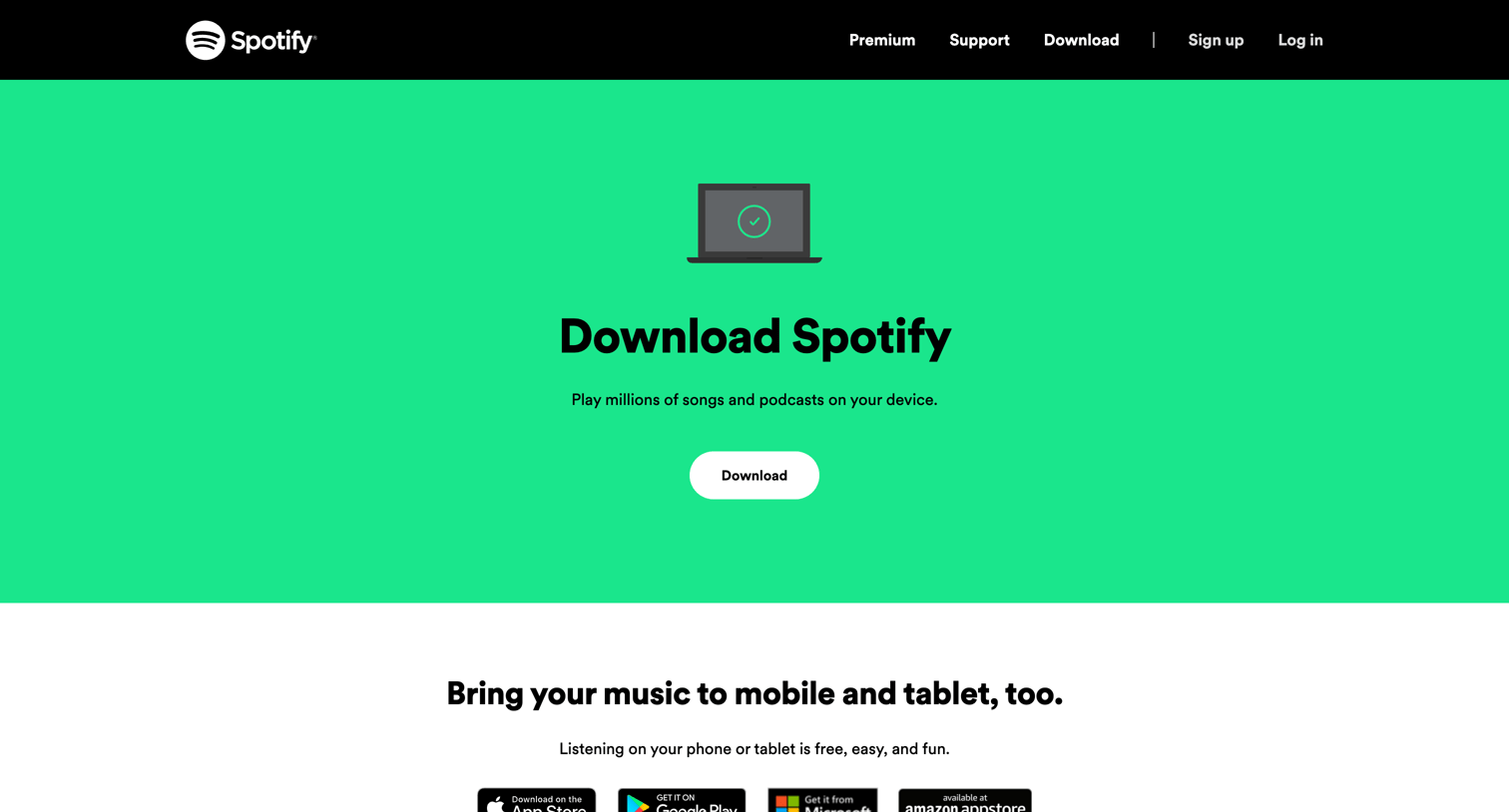 Spotify - Mac download - Spotify screen