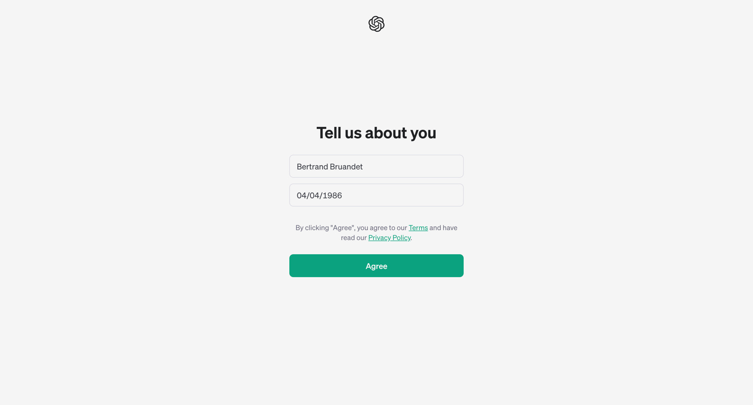 ChatGPT - OpenAI Platform screen