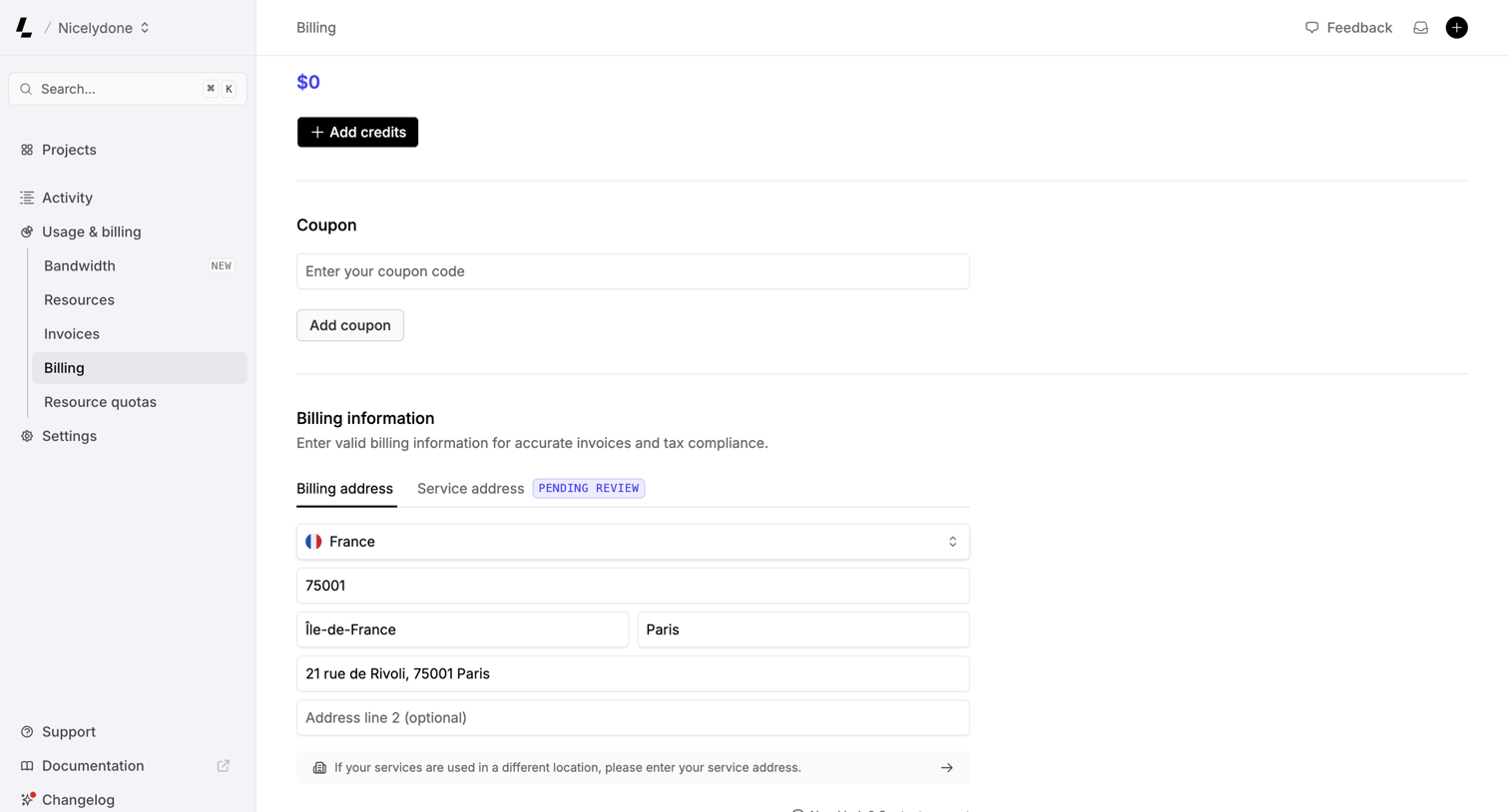 Latitude.sh - Billing – Dashboard - Latitude.sh screen