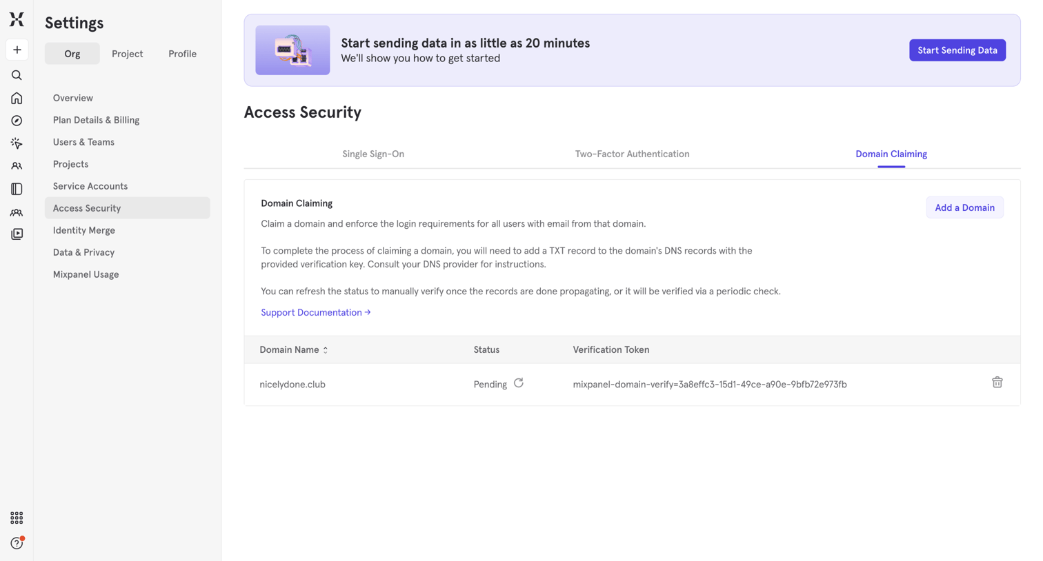 Mixpanel - Mixpanel - Product Analytics screen