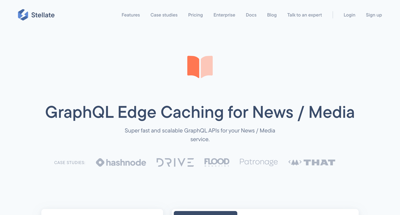 Stellate - GraphQL Edge Caching for News | Media screen