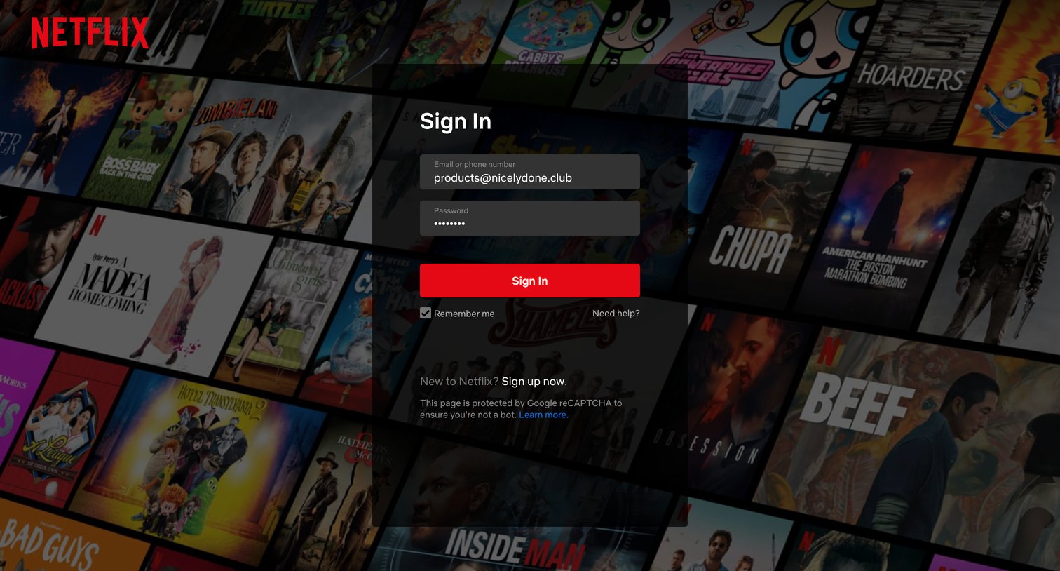 Netflix screen