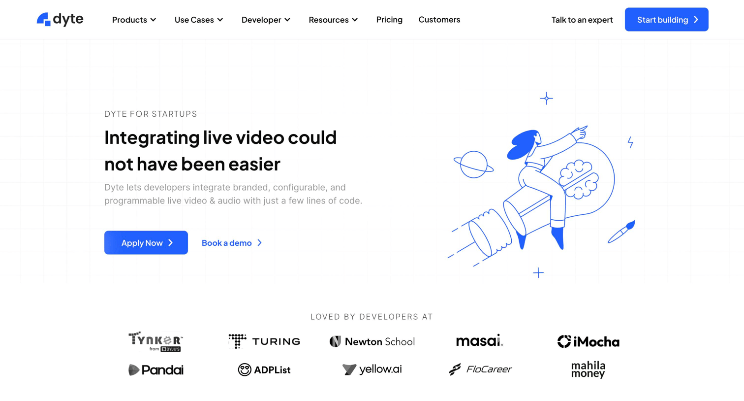 Dytes startup program for early stage companies from Dyte