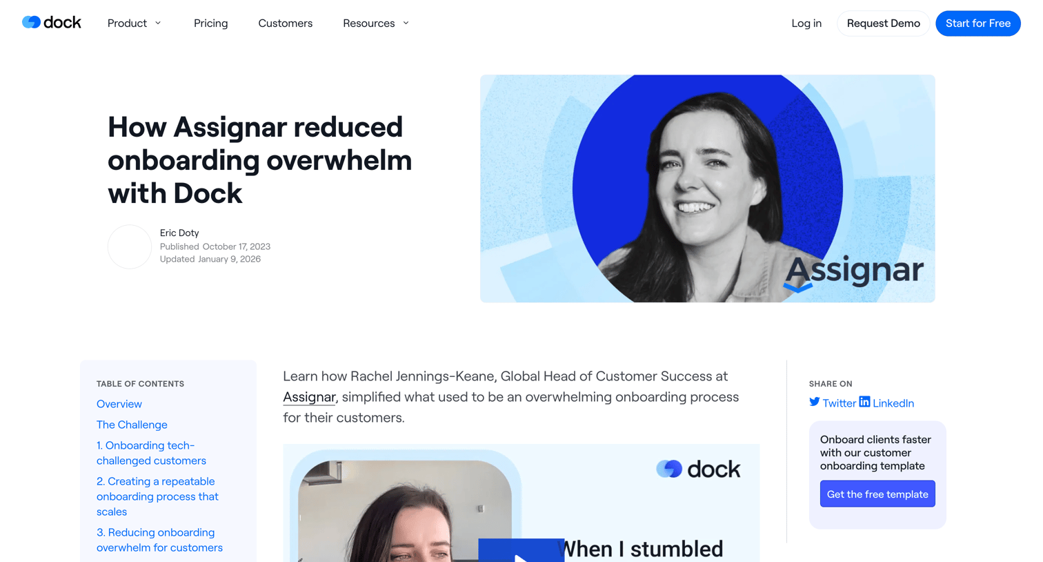 Dock - How Assignar reduced onboarding overwhelm with Dock screen