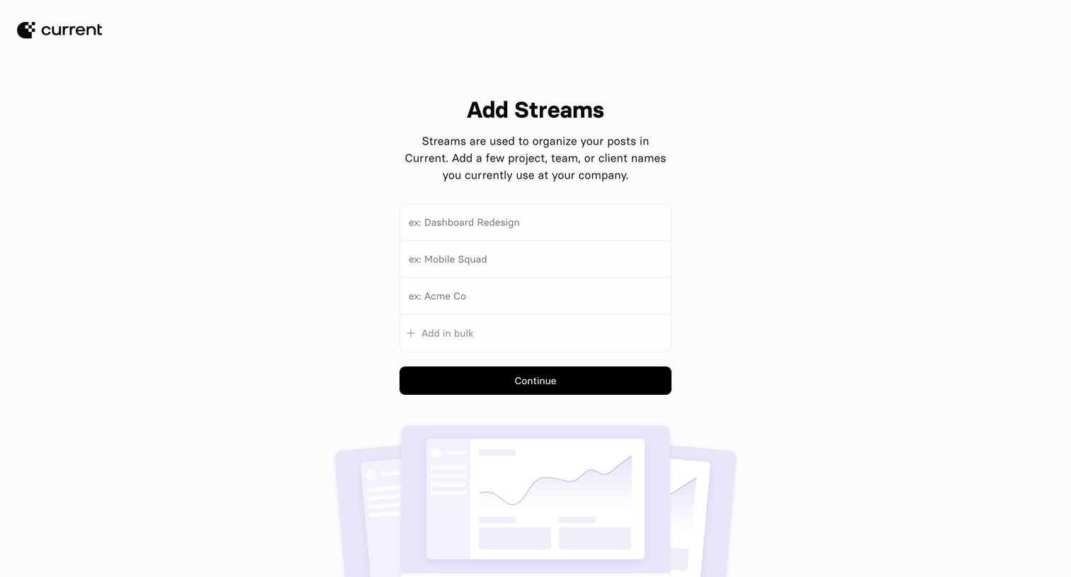 Current — Add Streams from Current