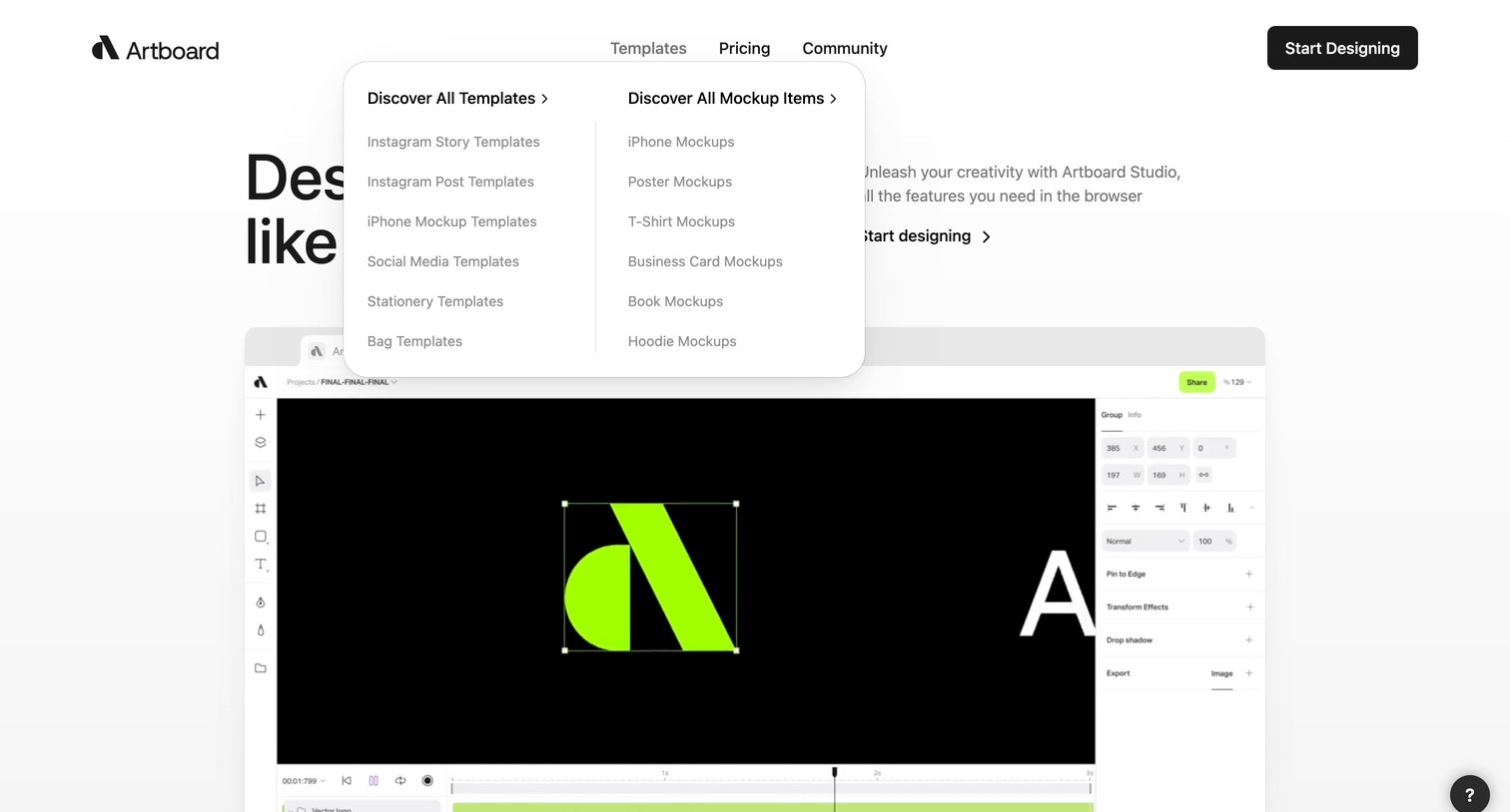 Artboard Studio - Artboard Studio Design and Animate Like Never Before screen