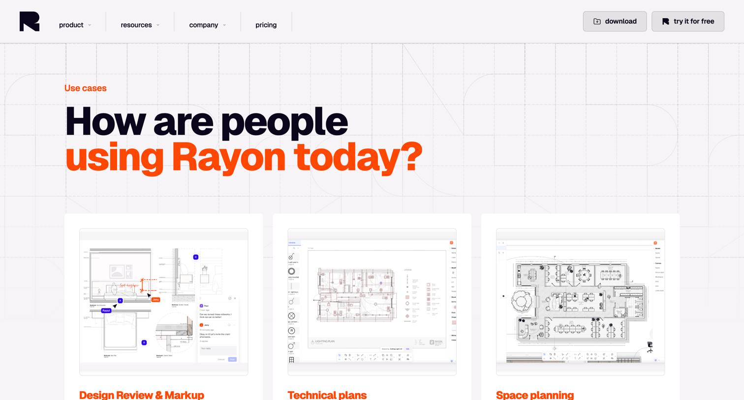 Rayon - Use Cases | Rayon screen