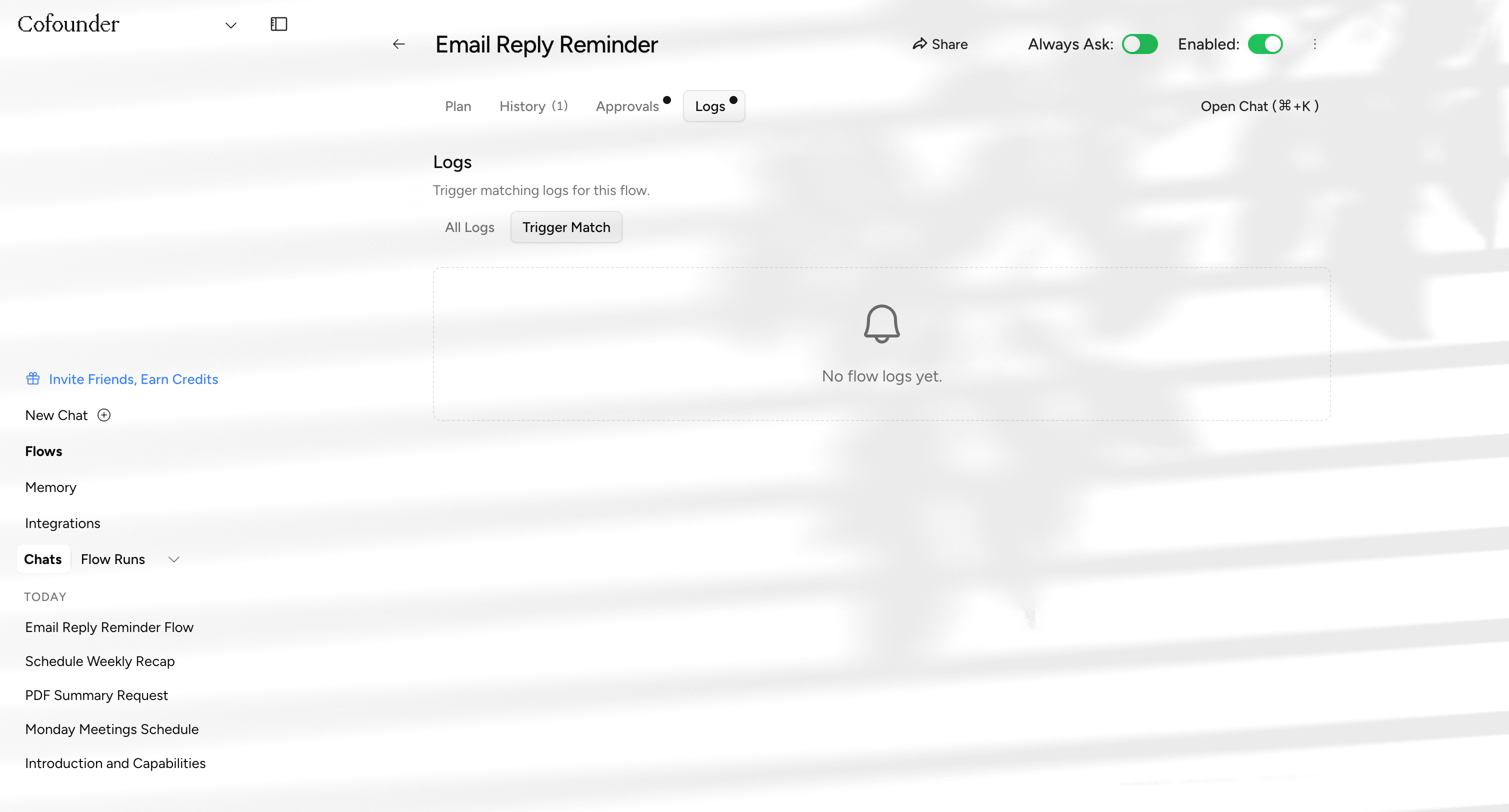 Cofounder screen