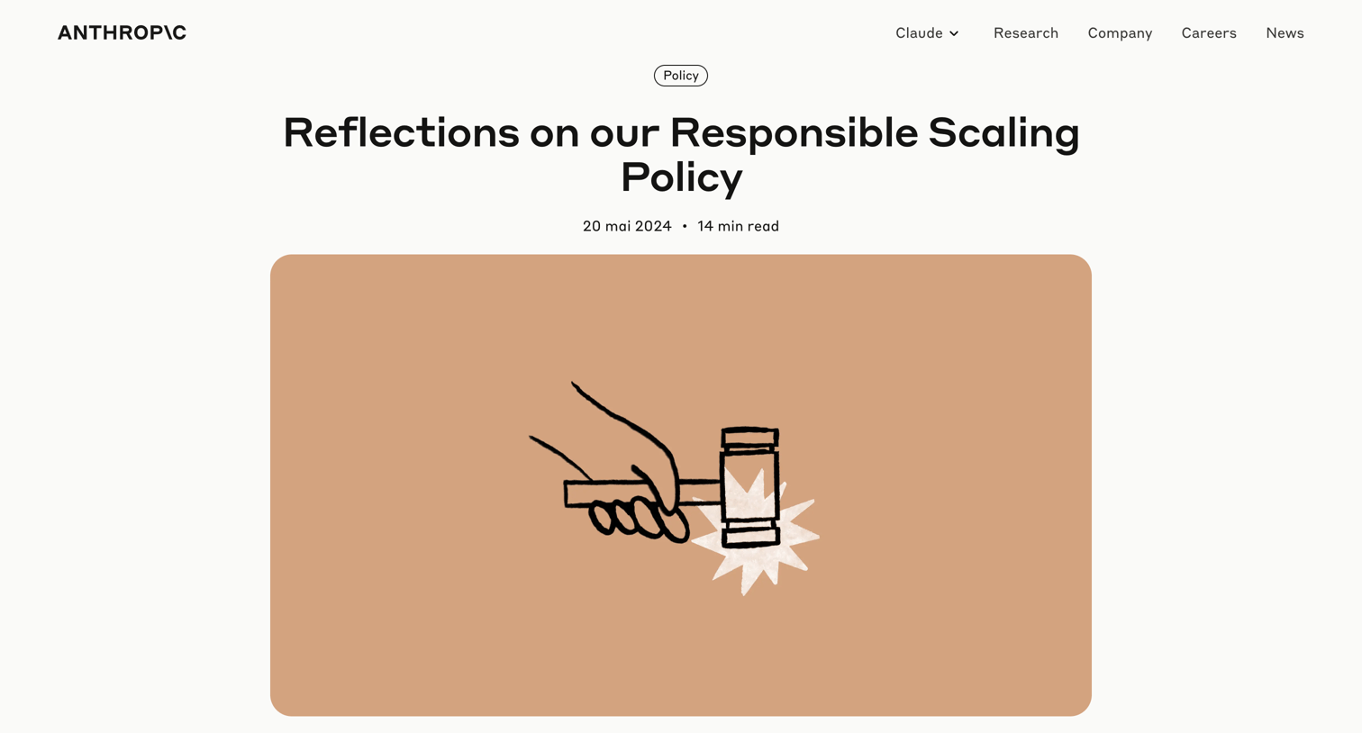 Anthropic - Reflections on our Responsible Scaling Policy | Anthropic screen