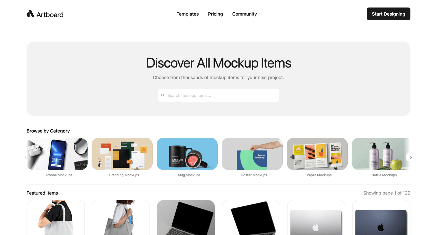 Artboard Studio - Mockup Items - Artboard Studio screen