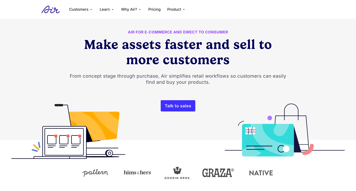 Air - Creative Ops Software for E-commerce and DTC | Air screen